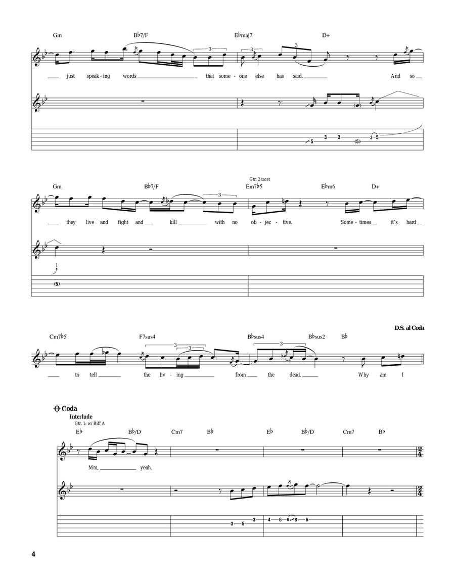 Dying To Live Dying To Live Acoustic Guitar scores gallery preview page 4