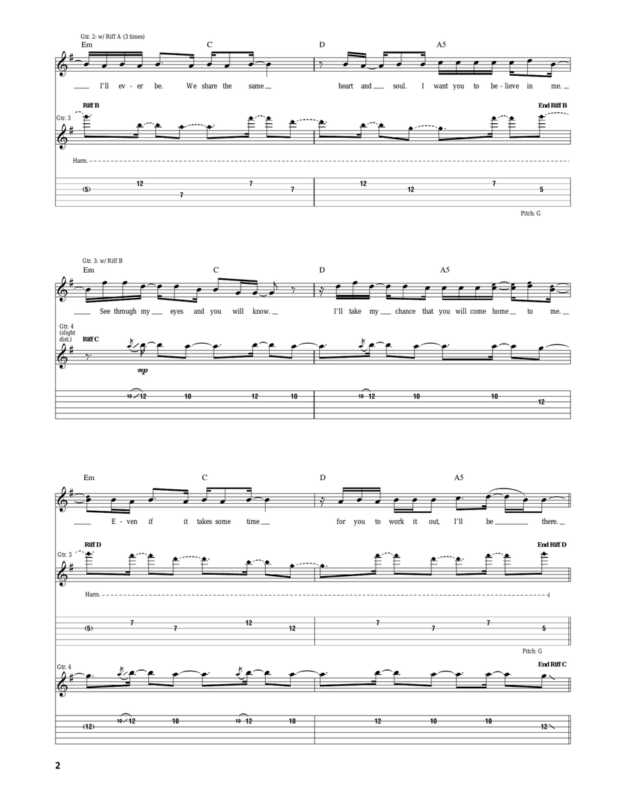 Find My Way Find My Way Electric Guitar scores gallery preview page 2