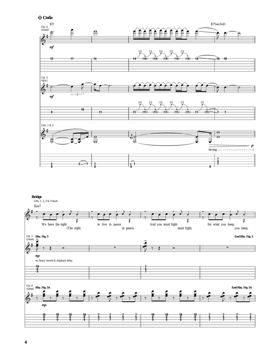 Freedom Fighters Freedom Fighters Electric Guitar scores gallery preview page 4