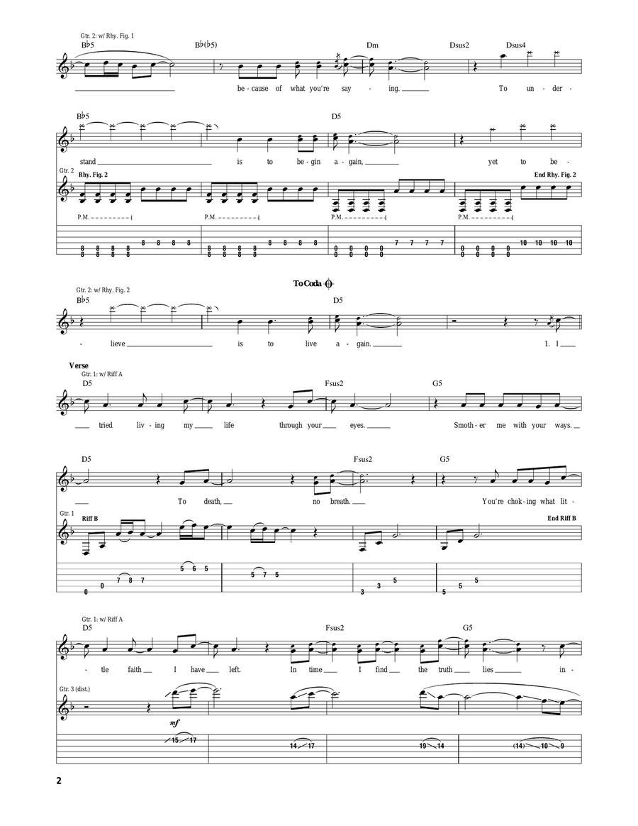 Asthma Asthma Electric Guitar scores gallery preview page 2