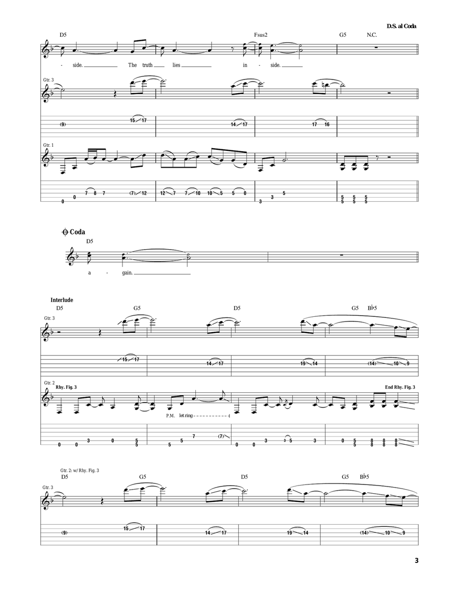 Asthma Asthma Electric Guitar scores gallery preview page 3