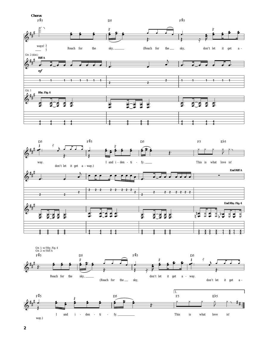 I And Identify I And Identify Electric Guitar scores gallery preview page 2