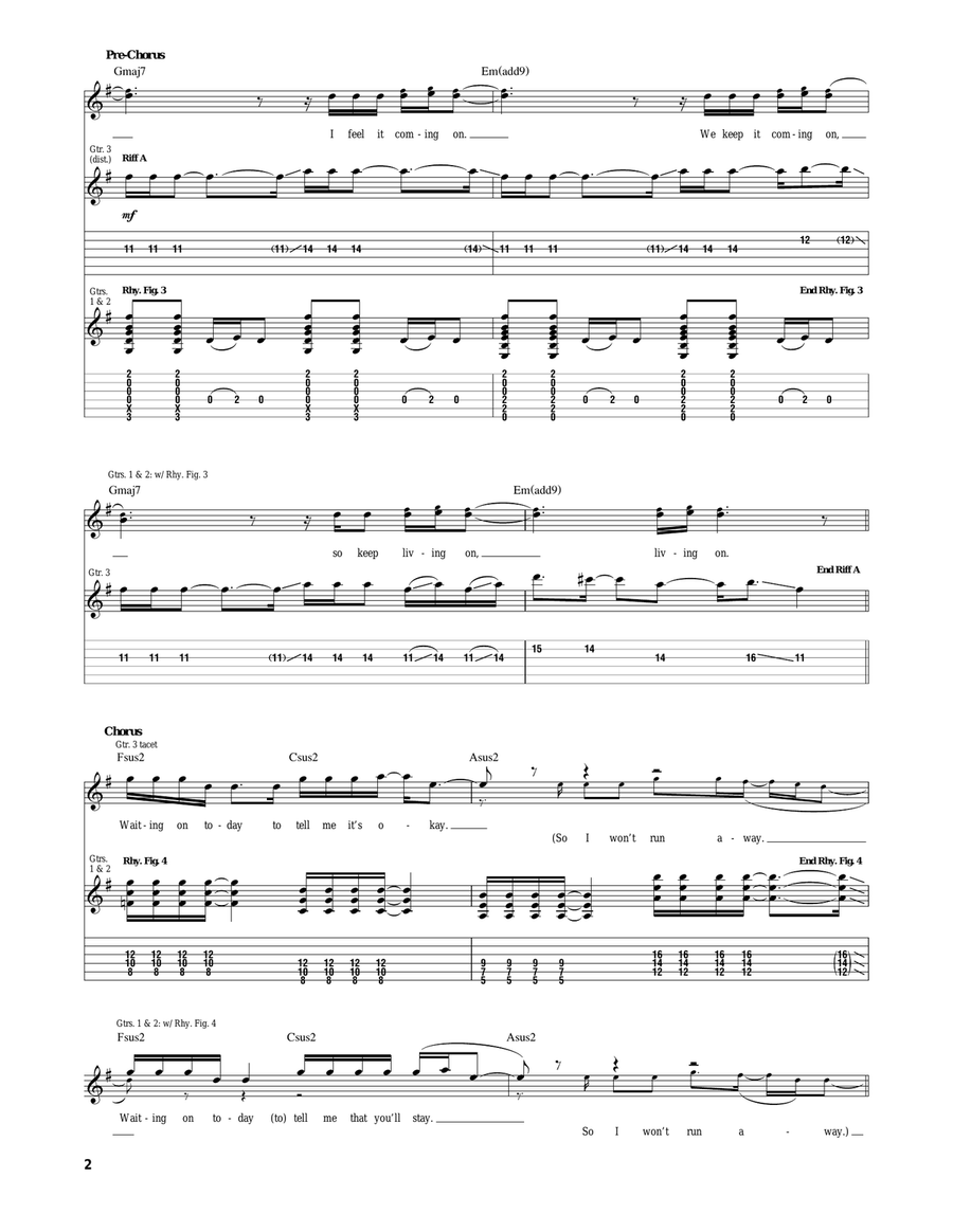 Waiting On Today Waiting On Today Electric Guitar scores gallery preview page 2