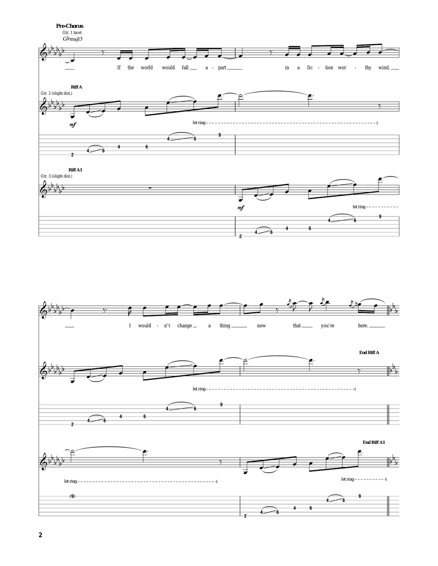 Here In My Room Here In My Room Guitar Tablature scores gallery preview page 2