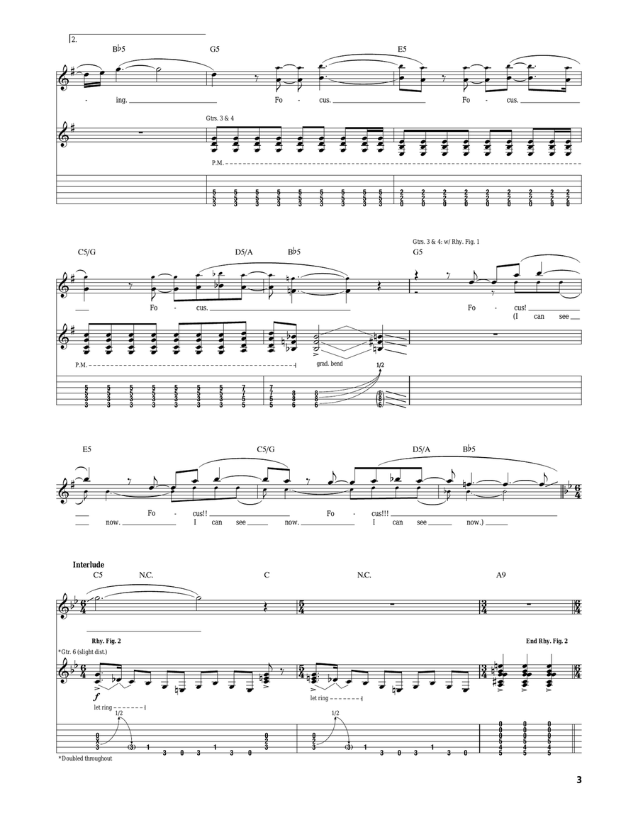 Made For TV Movie Made For TV Movie Guitar Tablature scores gallery preview page 3