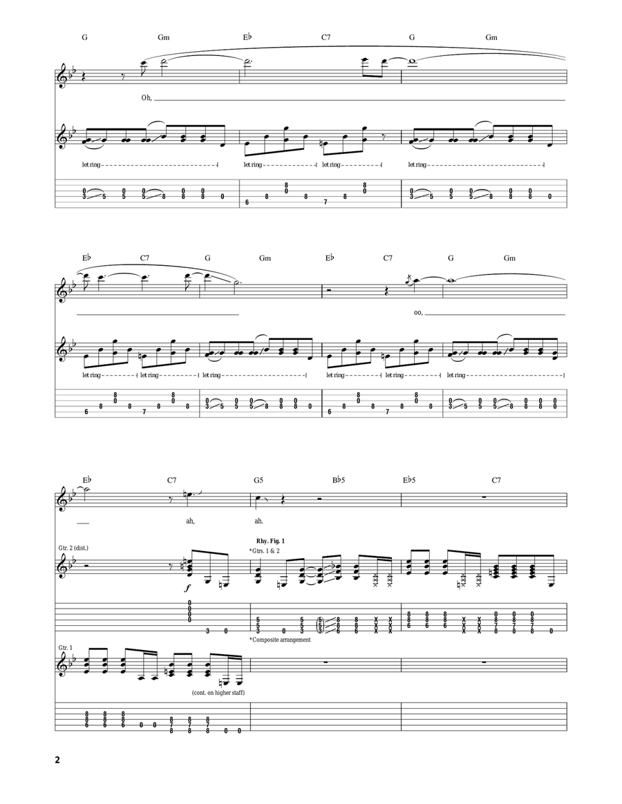 Megalomaniac Megalomaniac Electric Guitar scores gallery preview page 2