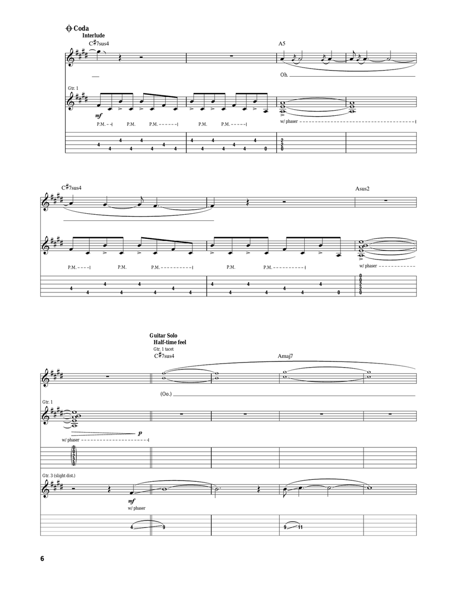 Sick Sad Little World Sick Sad Little World Guitar Tablature scores gallery preview page 6