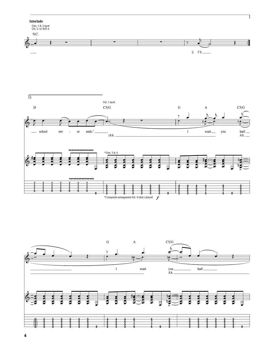Smile Lines Smile Lines Guitar Tablature scores gallery preview page 4