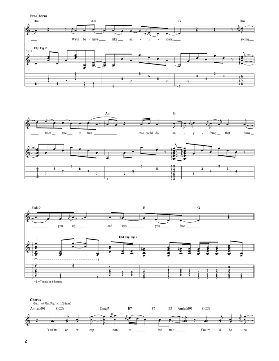 Southern Girl Southern Girl Guitar Tablature scores gallery preview page 2