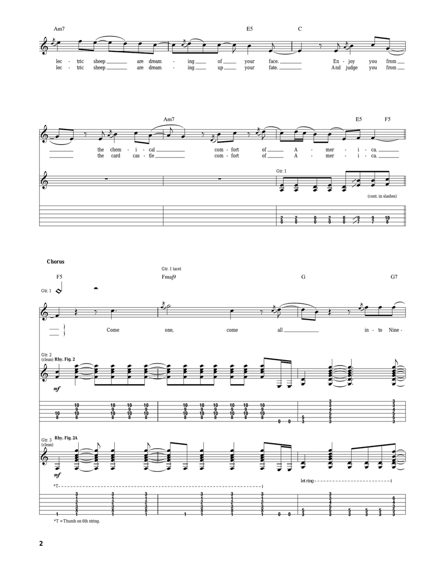 Talk Shows On Mute Guitar Tablature scores gallery preview page 2