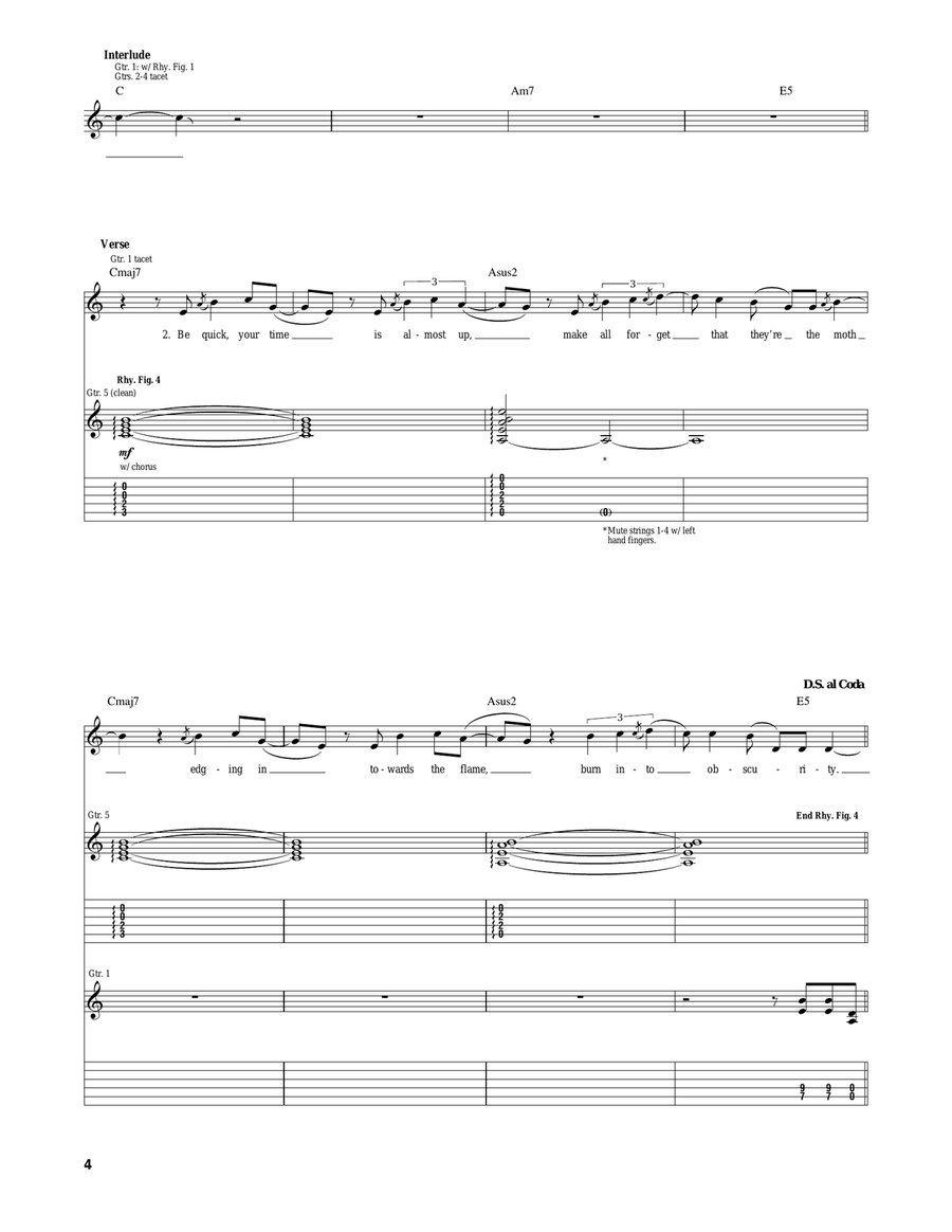 Talk Shows On Mute Guitar Tablature scores gallery preview page 4