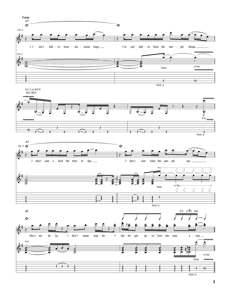 Thighraceous Thighraceous Electric Guitar scores gallery preview page 3