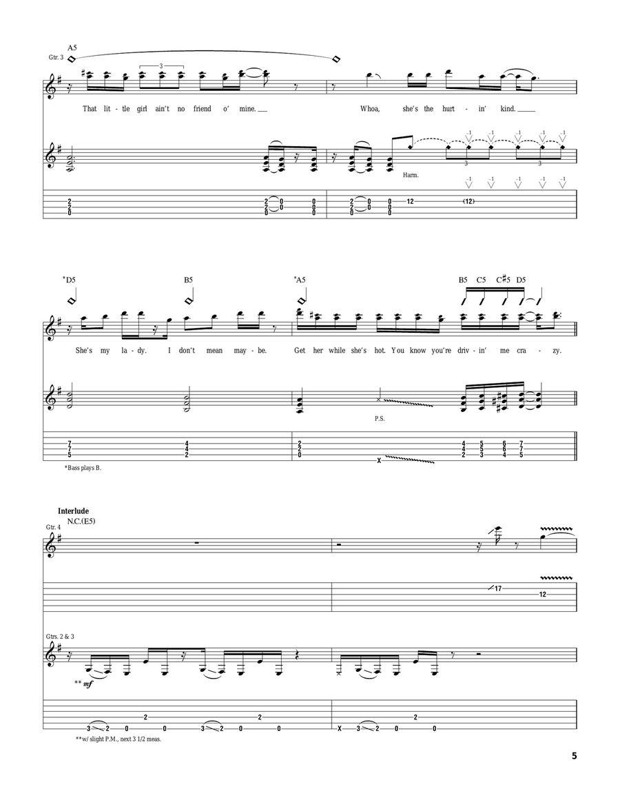Thighraceous Thighraceous Electric Guitar scores gallery preview page 5