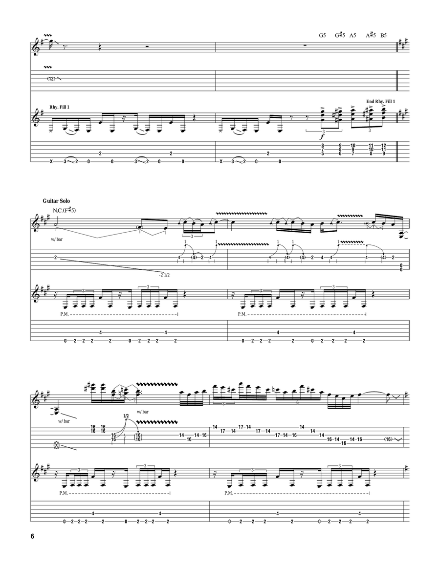 Thighraceous Thighraceous Electric Guitar scores gallery preview page 6