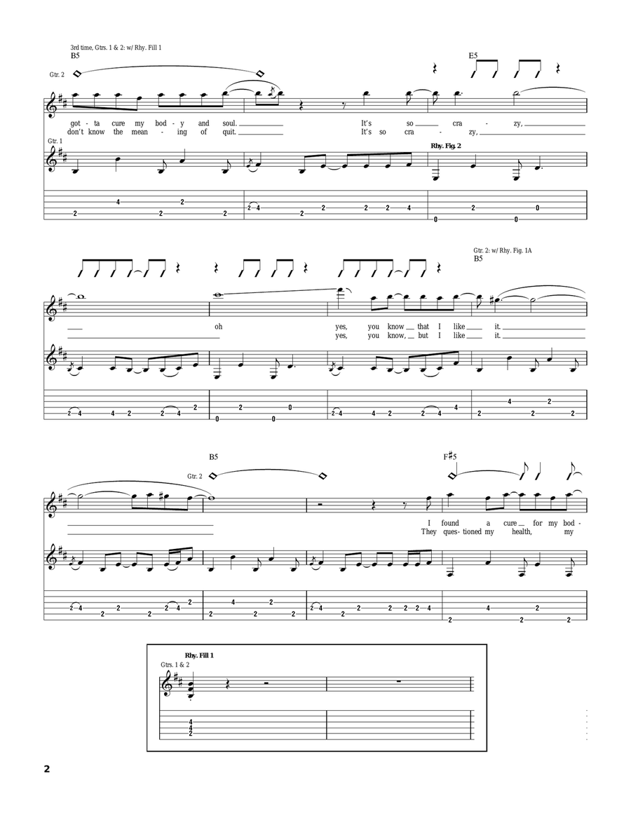 Just What The Doctor Ordered Electric Guitar scores gallery preview page 2