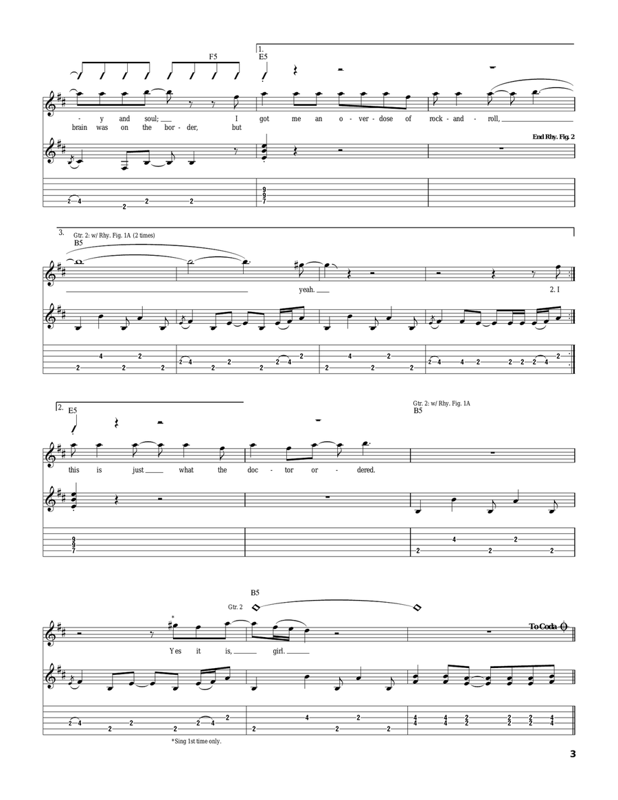 Just What The Doctor Ordered Electric Guitar scores gallery preview page 3