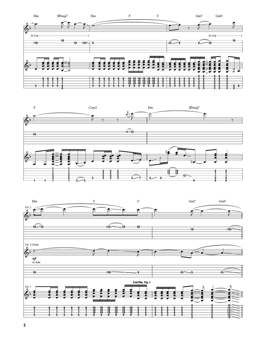 Soul To Squeeze Soul To Squeeze Guitar Tablature scores gallery preview page 2