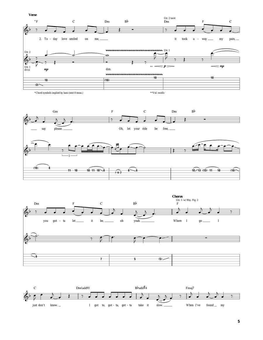 Soul To Squeeze Soul To Squeeze Guitar Tablature scores gallery preview page 5