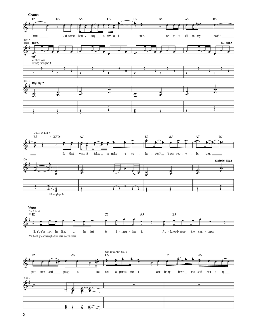 Revolution Revolution Electric Guitar scores gallery preview page 2