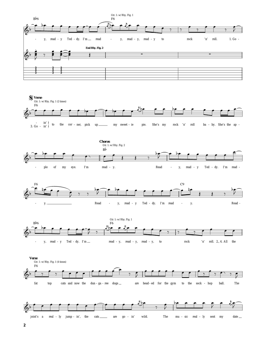 Ready Teddy Ready Teddy Acoustic Guitar scores gallery preview page 2