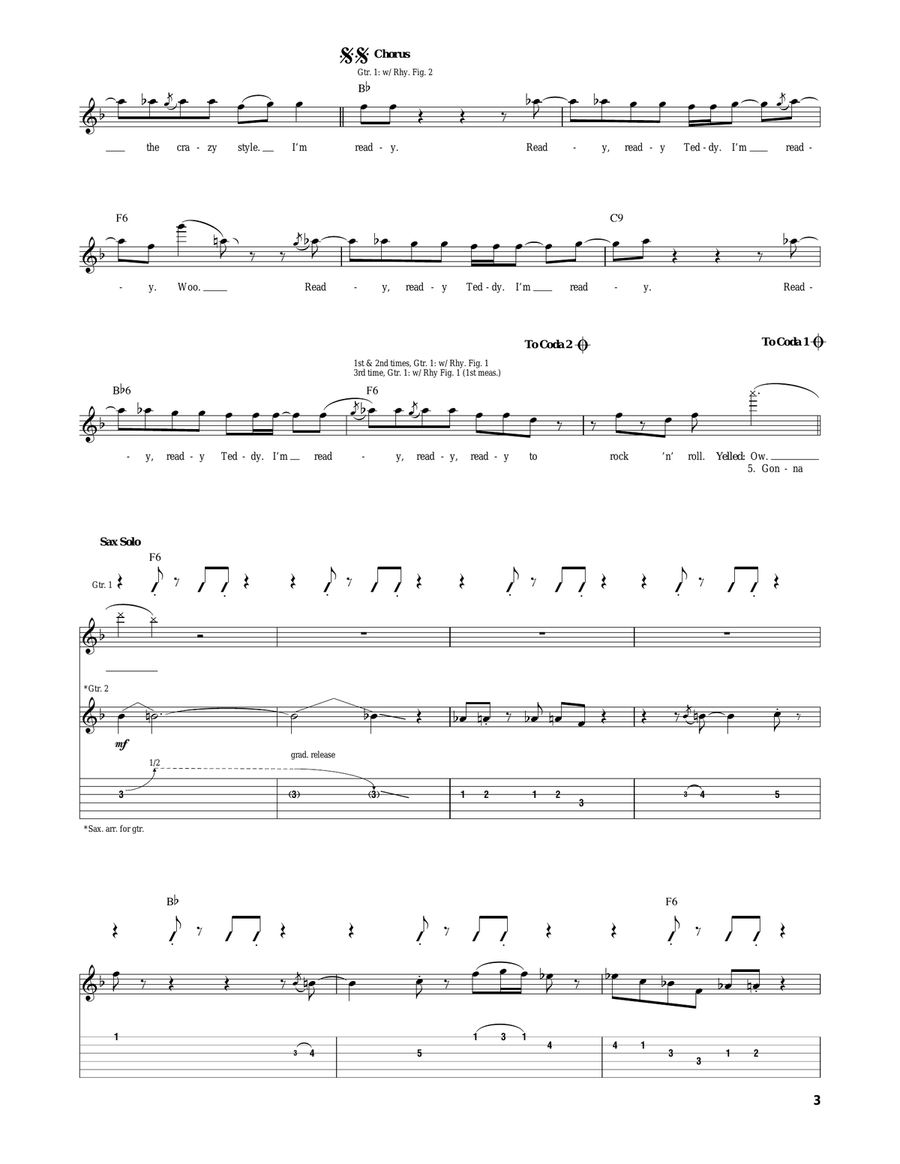 Ready Teddy Ready Teddy Acoustic Guitar scores gallery preview page 3