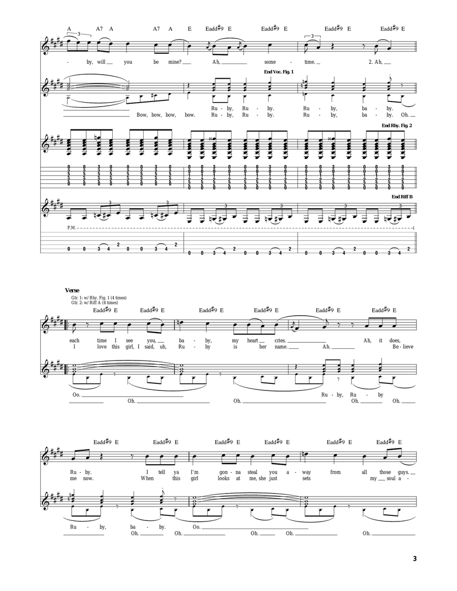 Ruby Baby Ruby Baby Acoustic Guitar scores gallery preview page 3