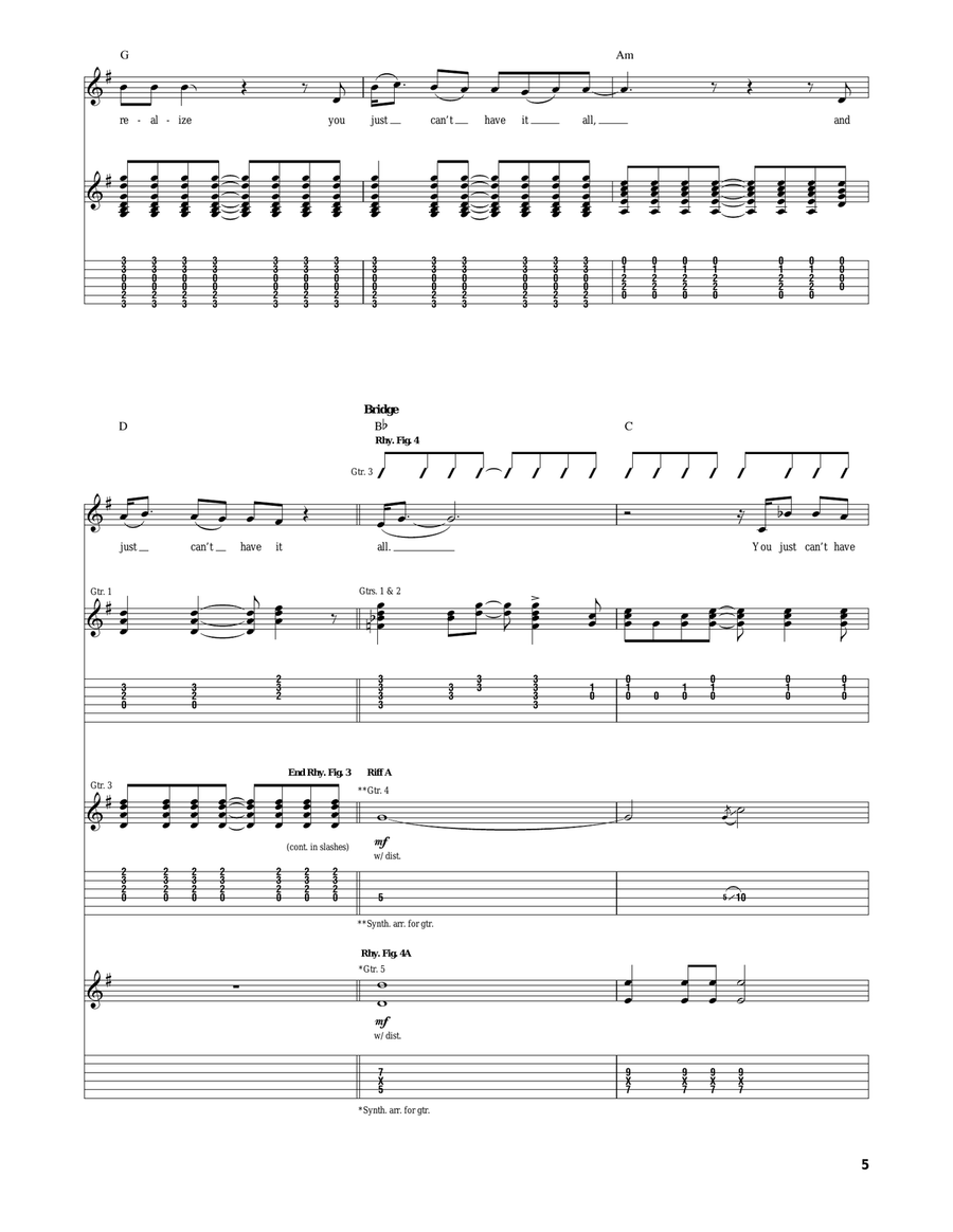 Beautiful Loser Beautiful Loser Acoustic Guitar scores gallery preview page 5