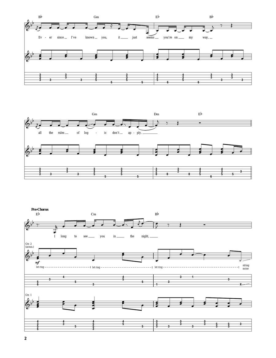 Chances Are Chances Are Guitar Tablature scores gallery preview page 2