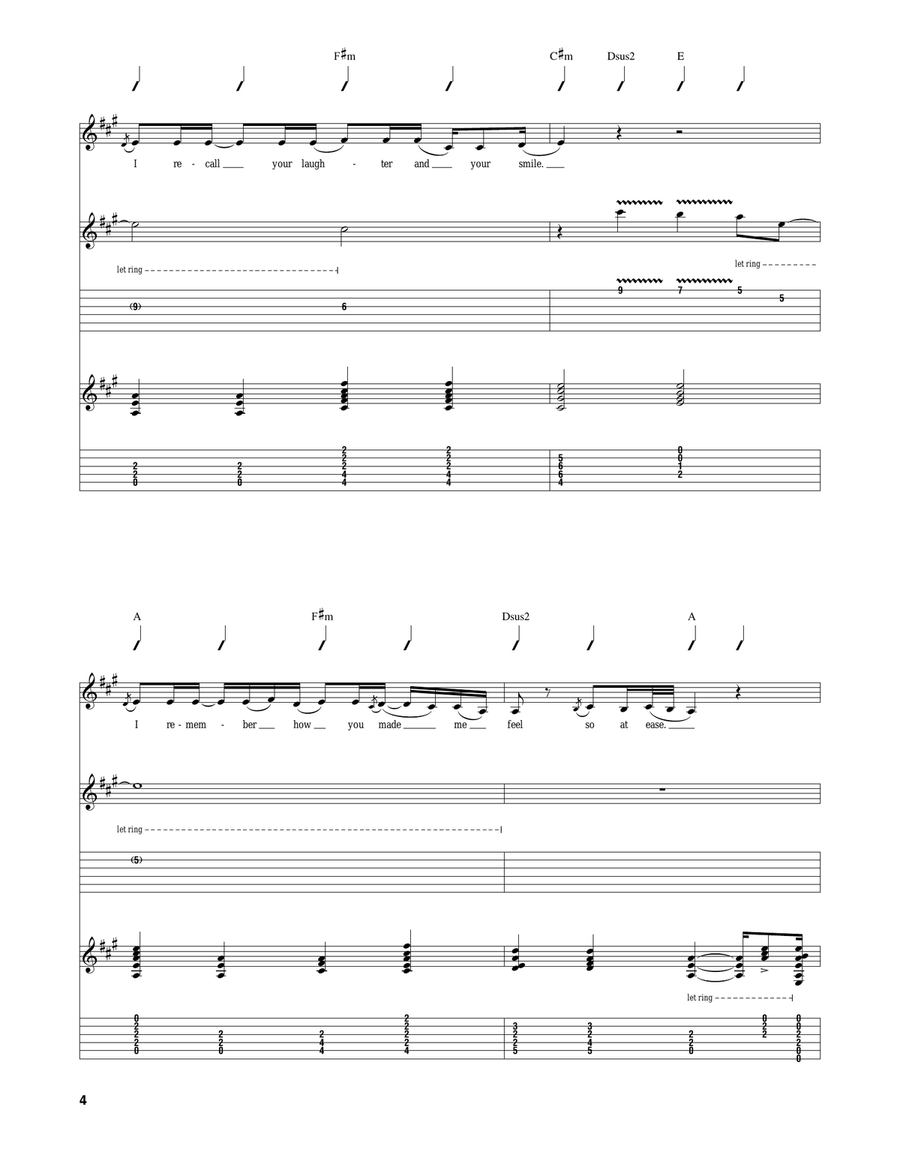 Chances Are Chances Are Guitar Tablature scores gallery preview page 4