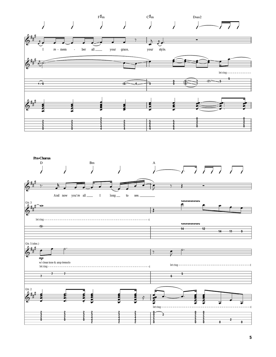 Chances Are Chances Are Guitar Tablature scores gallery preview page 5