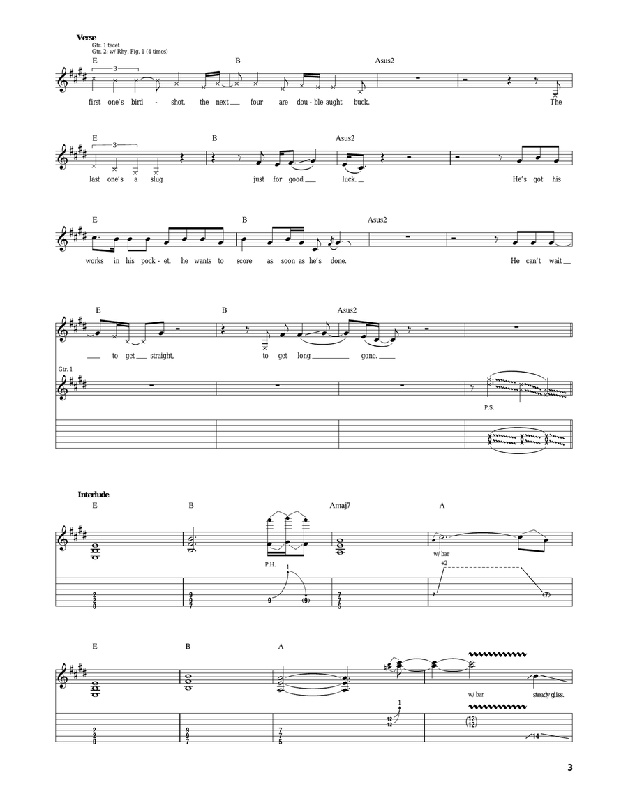 Manhattan Manhattan Guitar Tablature scores gallery preview page 3