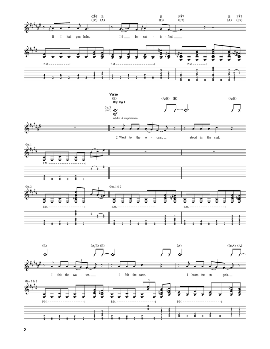 Satisfied Satisfied Guitar Tablature scores gallery preview page 2
