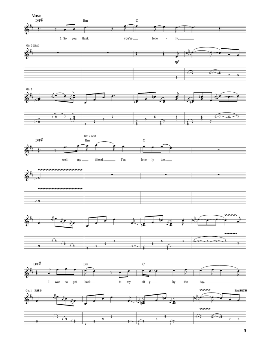 Lights Lights Acoustic Guitar scores gallery preview page 3
