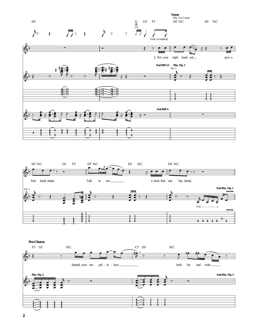 The Stroke The Stroke Guitar Tablature scores gallery preview page 2
