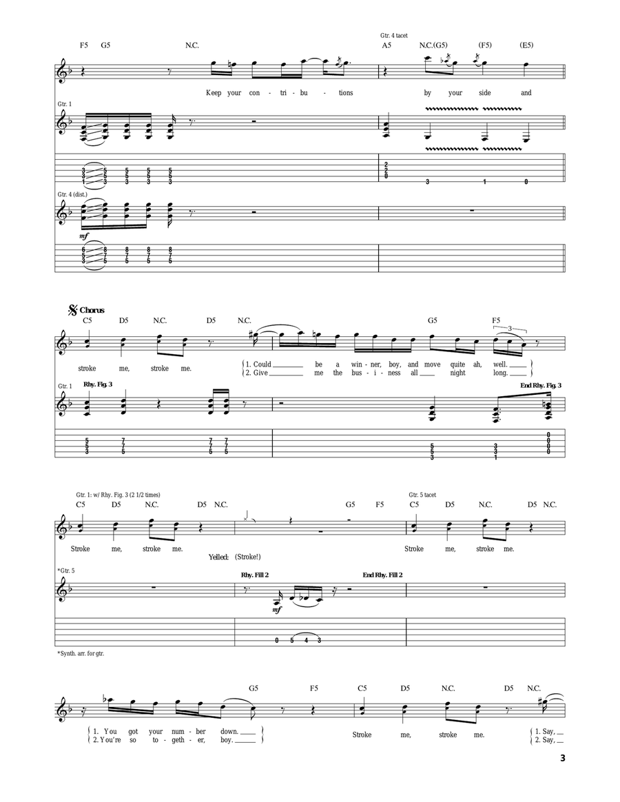 The Stroke The Stroke Guitar Tablature scores gallery preview page 3