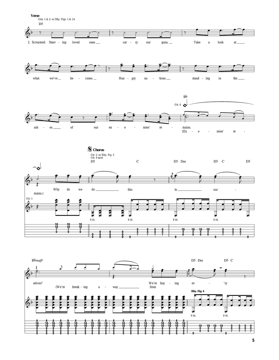 Divide & Conquer Divide & Conquer Guitar Tablature scores gallery preview page 5