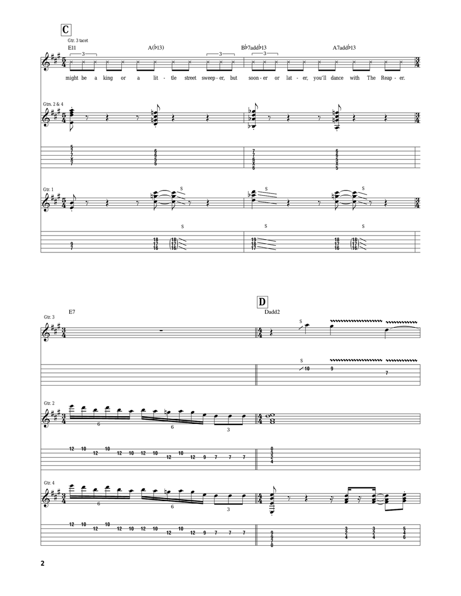 Meet The Reaper Meet The Reaper Electric Guitar scores gallery preview page 2