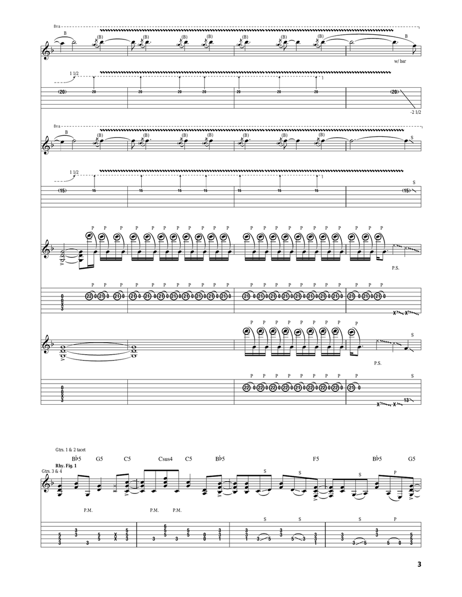 Get The Hell Out Of Here Get The Hell Out Of Here Electric Guitar scores gallery preview page 3