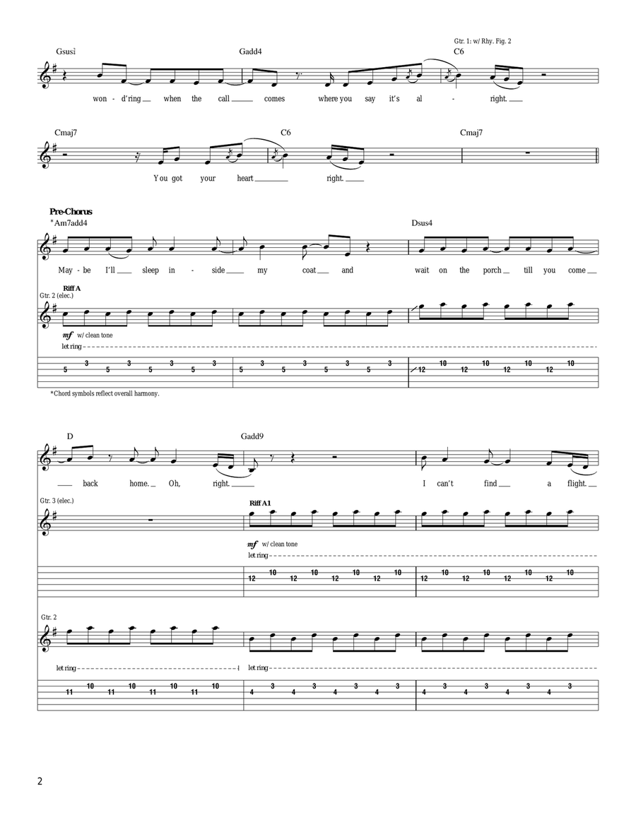 Split Screen Sadness Split Screen Sadness Guitar Tablature scores gallery preview page 2