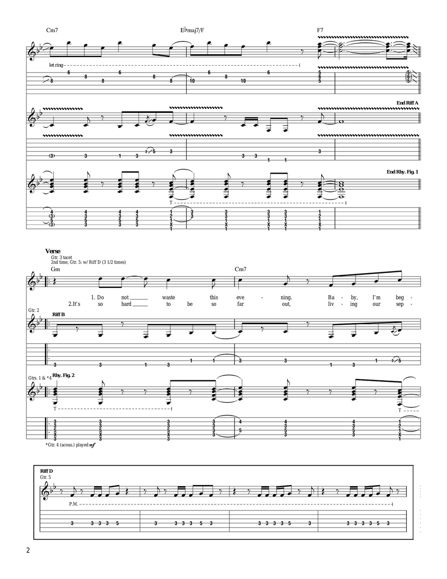 Only Heart Only Heart Guitar Tablature scores gallery preview page 2