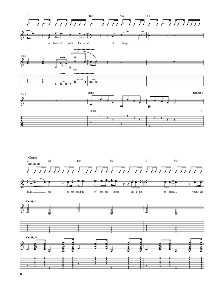 Wind Of Change Wind Of Change Electric Guitar scores gallery preview page 4