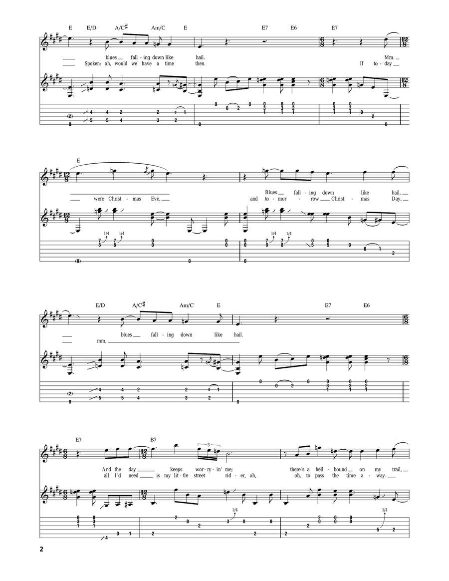 Hell Hound On My Trail Hell Hound On My Trail Electric Guitar scores gallery preview page 2