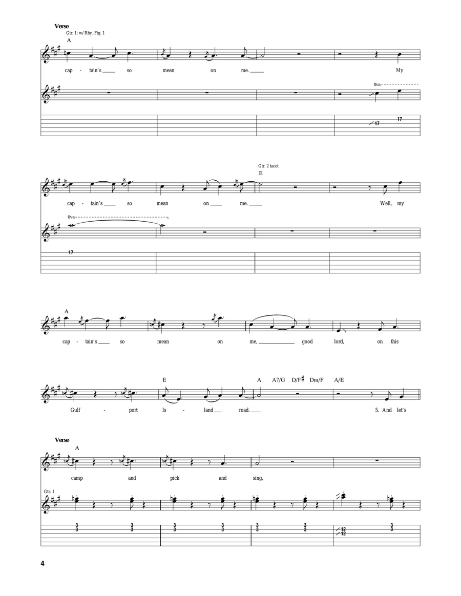 Last Fair Deal Gone Down Last Fair Deal Gone Down Electric Guitar scores gallery preview page 4