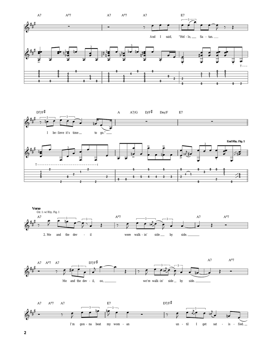 Me And The Devil Blues Me And The Devil Blues Electric Guitar scores gallery preview page 2