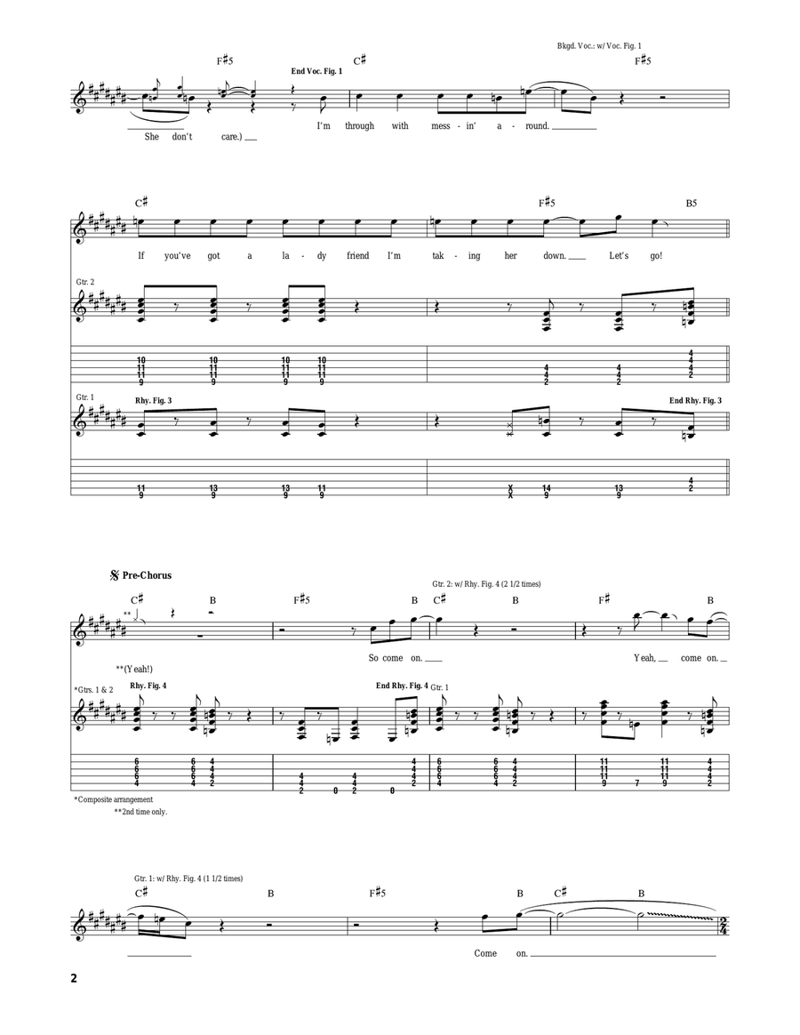 Get What You Need Get What You Need Guitar Tablature scores gallery preview page 2