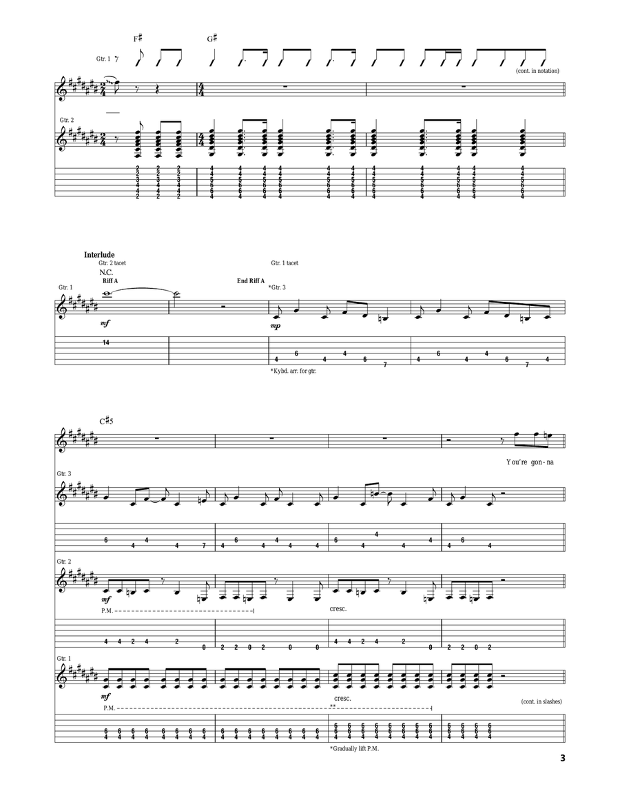 Get What You Need Get What You Need Guitar Tablature scores gallery preview page 3