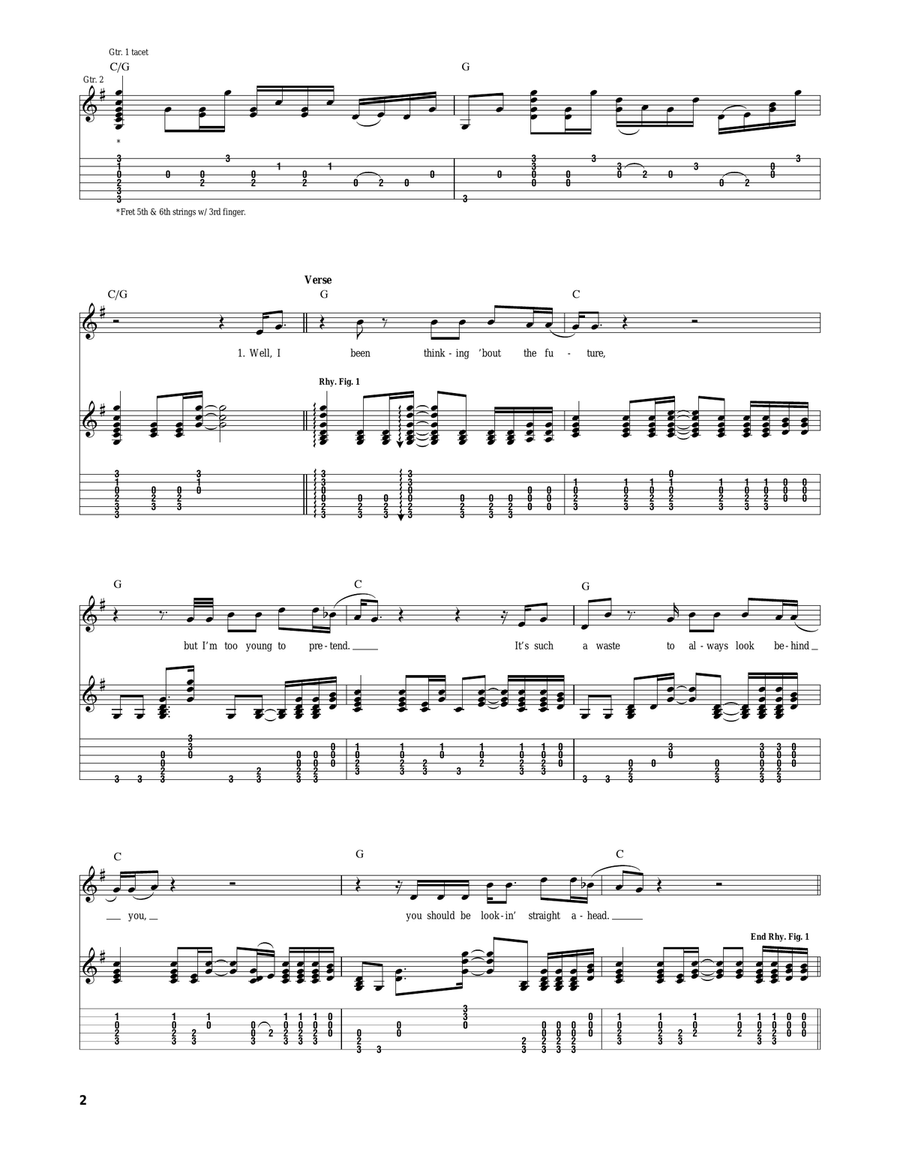 Move On Move On Guitar Tablature scores gallery preview page 2