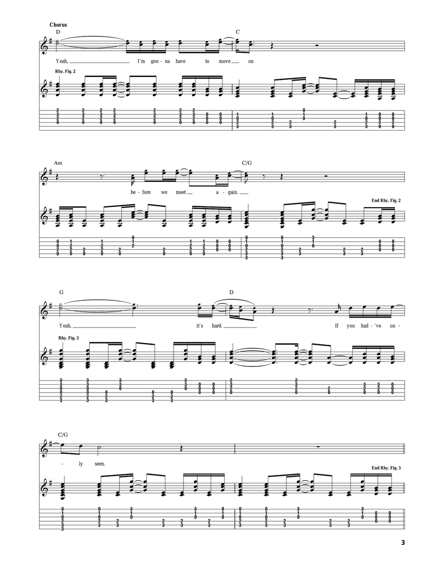 Move On Move On Guitar Tablature scores gallery preview page 3