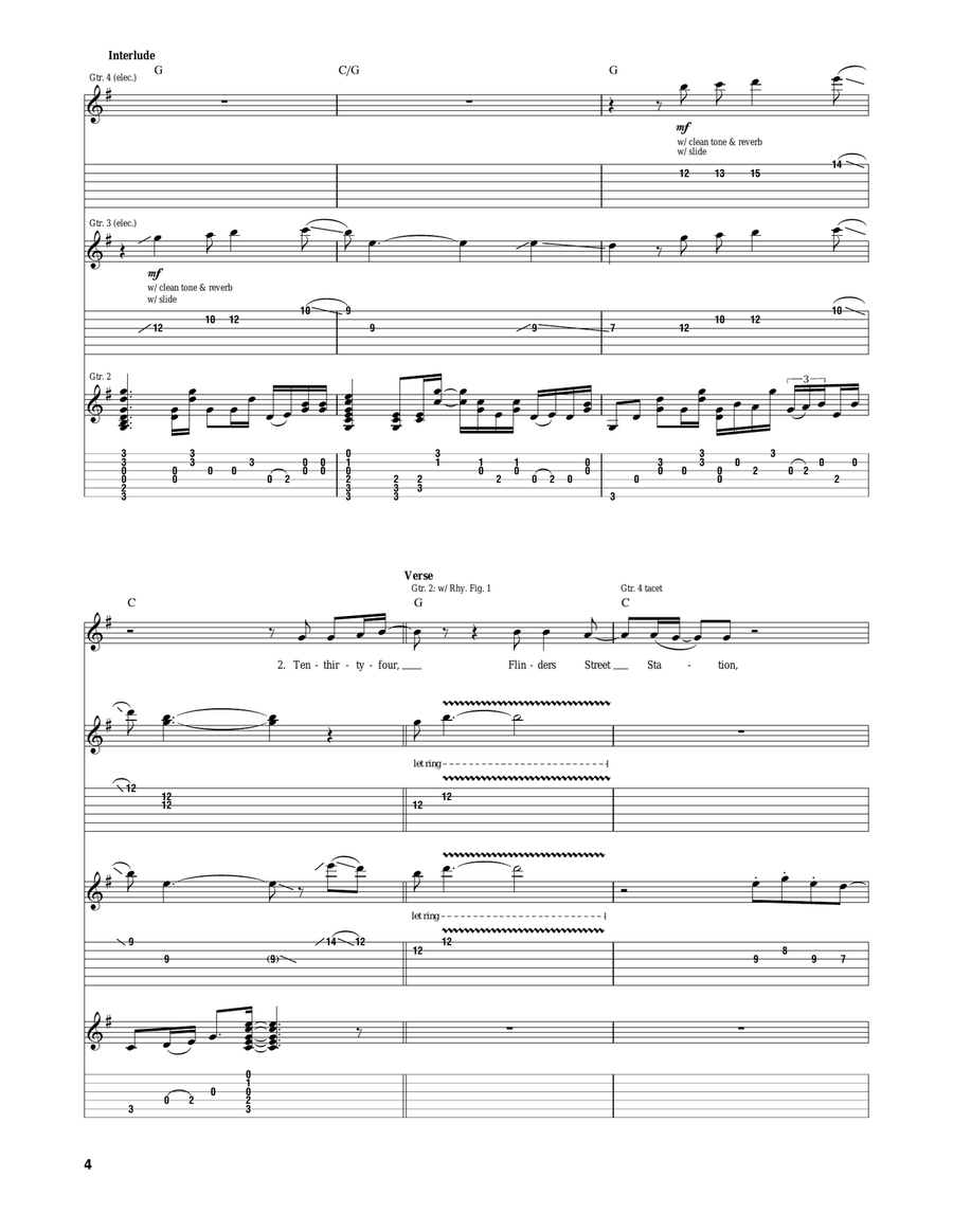 Move On Move On Guitar Tablature scores gallery preview page 4