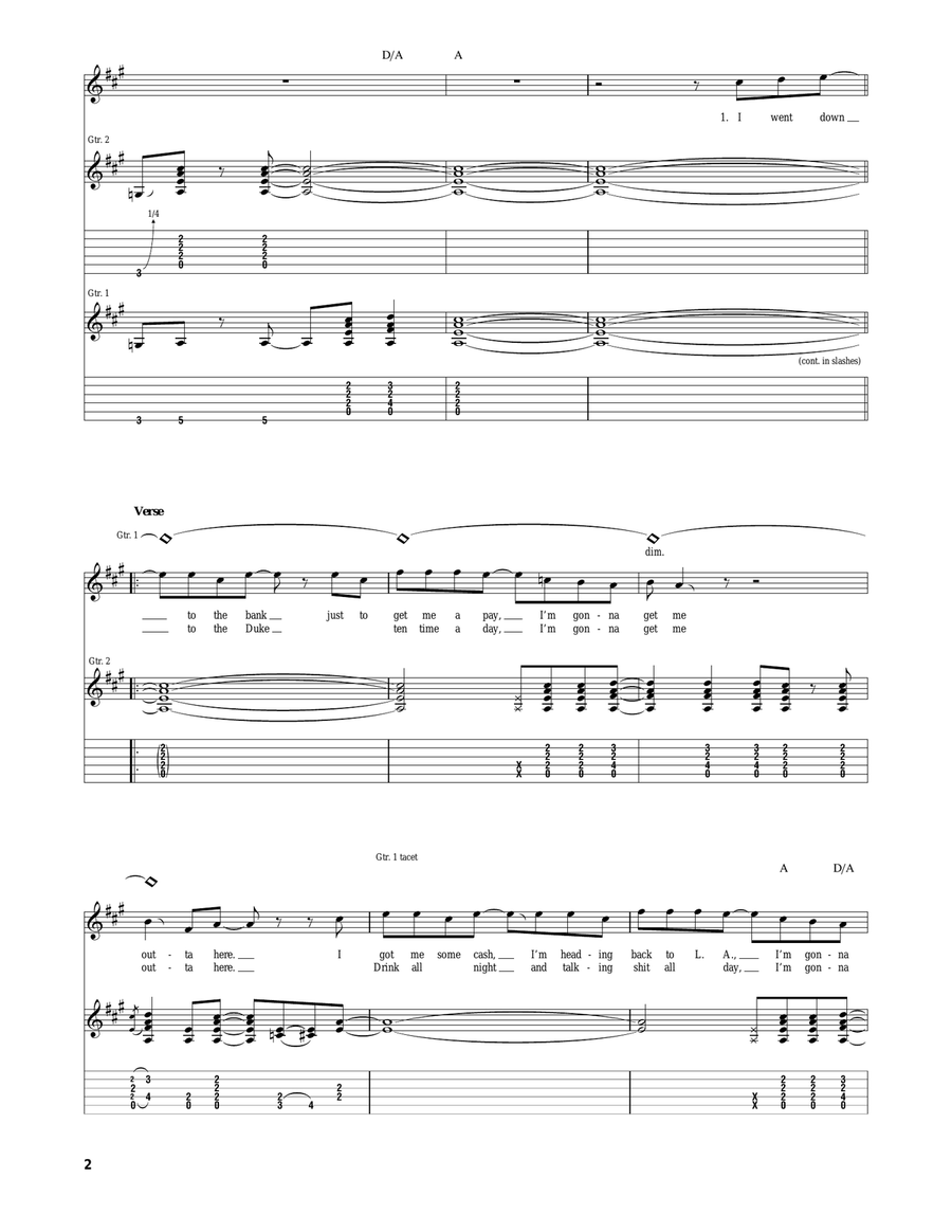 Get Me Outta Here Get Me Outta Here Guitar Tablature scores gallery preview page 2